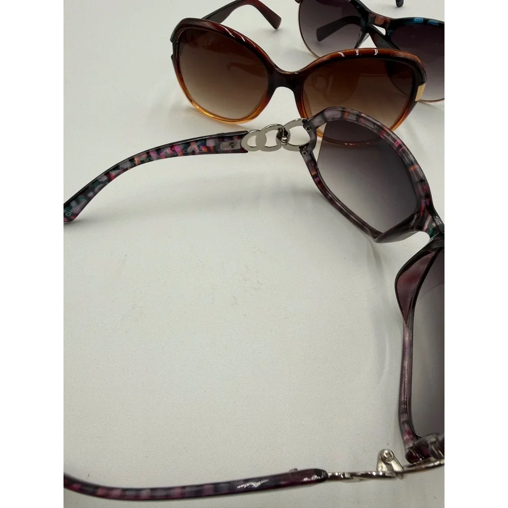 Unbranded Sunglasses Bundle Women OS Multicolor Good Casual Fashion 3 Pairs